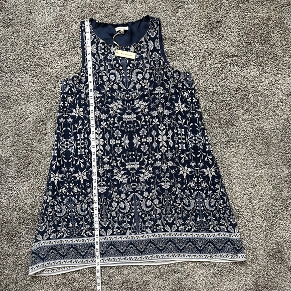 Max Studio Floral Navy Shift Dress, Small, New with Tags; Adorable Summer dress - Picture 9 of 15